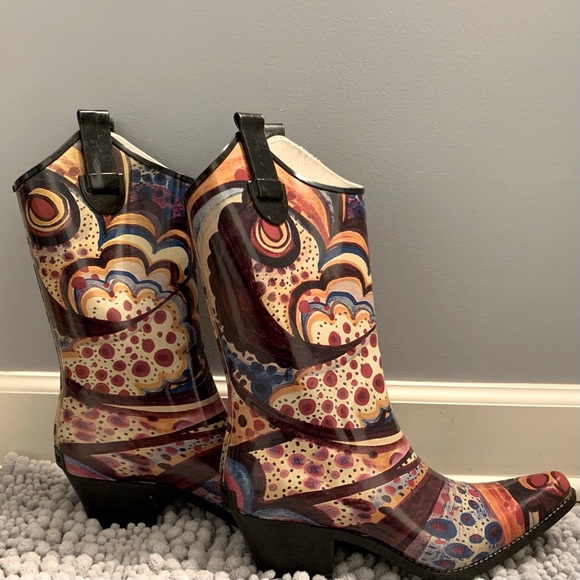 Corkys Nomad Yippy Rubber Rain Boots - Size 8 - Picture 3 of 5